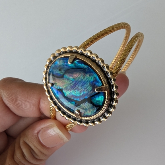 EVC GOLD TONE MOP CLAMPER BRACELET - Picture 1 of 4